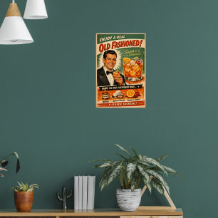Poster Desfrute de um Verdadeiro Old Fashioned