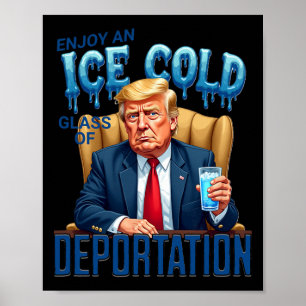 Poster Desfrute Um Copo Gelado De Deportação Pró Imigraçã