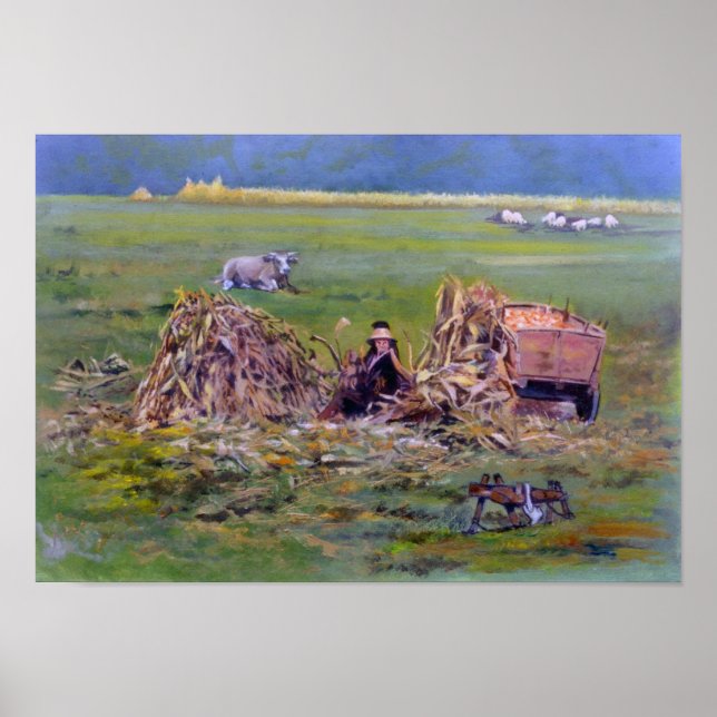 Poster Desgranando el maíz/Milho-prateleira (Frente)