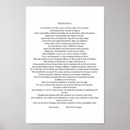 POSTER DESIDERATA