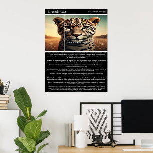 Poster Desiderata: A Sabedoria do Leopardo