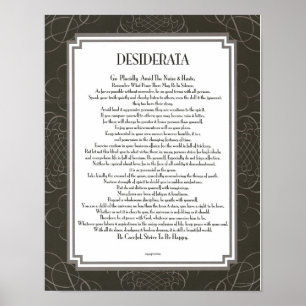 Pôster DESIDERATA Blackswirl sem