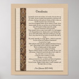 Poster Desiderata "coisas desejadas" design Brown