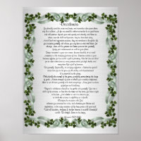 Desiderata "coisas desejadas" prosa fundo irlandês