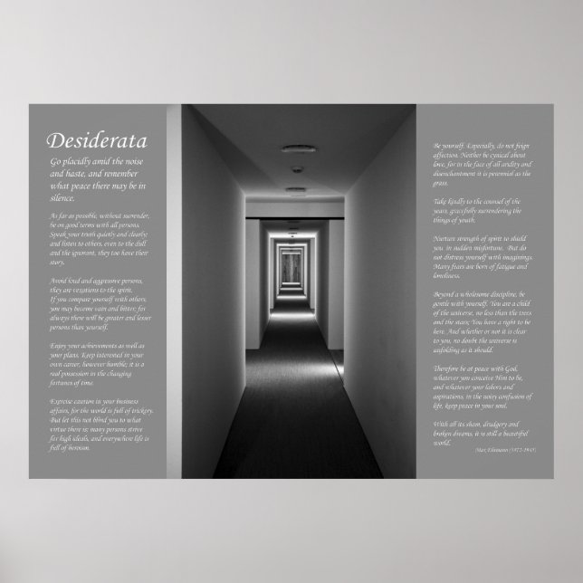 Poster Desiderata - Corredor Recortor (Frente)