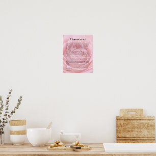 Poster Desiderata do Desabrochar da Rosa Rosa Poema