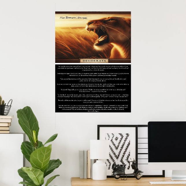 Poster Desiderata: Ecos do Selvagem (Escritório em casa)