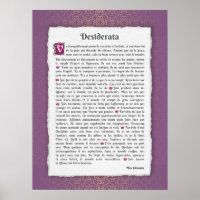 Desiderata - Escolhas désirées - poème