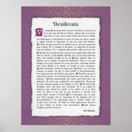 Poster Desiderata - Escolhas désirées - poème