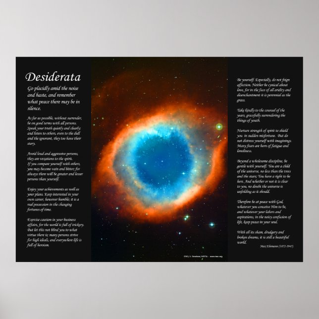 Poster Desiderata - Helix Nebula, O Olho (Frente)