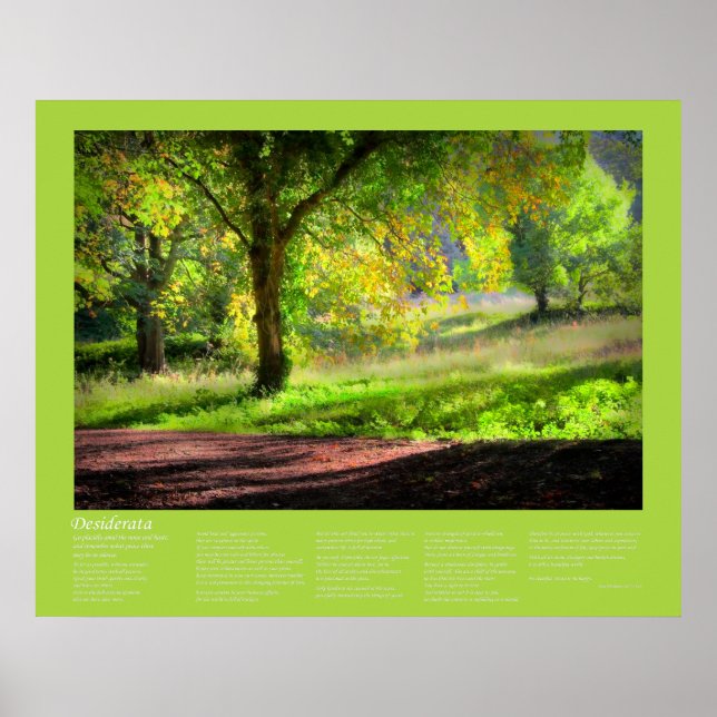 Poster Desiderata - Início de um outono de Cornish (Frente)