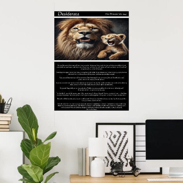 Poster Desiderata: Joyful Echoes (Escritório em casa)