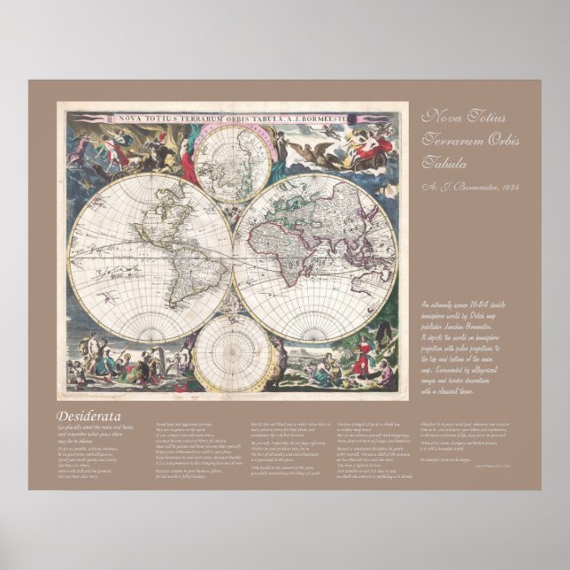 Poster Desiderata - Nova Totius Terrarum Orbis Tabula (Frente)