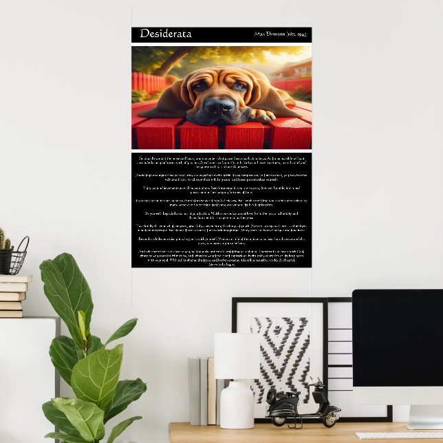 Poster Desiderata: O Santuário da Cerca Vermelha (Escritório em casa)