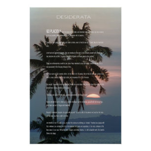 Pôster DesIDERATA Palm Tree Sundown