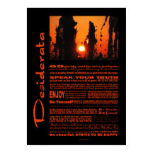 Desiderata Poem Fontain Water No Sunset