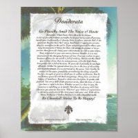 DESIDERATA Poem=Max Ehrmann=Palm Beach