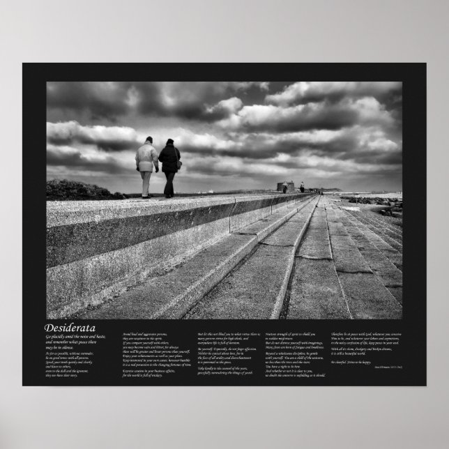 Pôster Desiderata Poem, Rolagem de inverno à beira-mar, B (Frente)