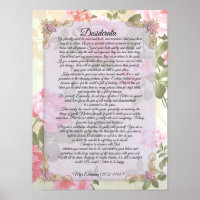 Desiderata, prosa floral "coisas desejadas" por Ma