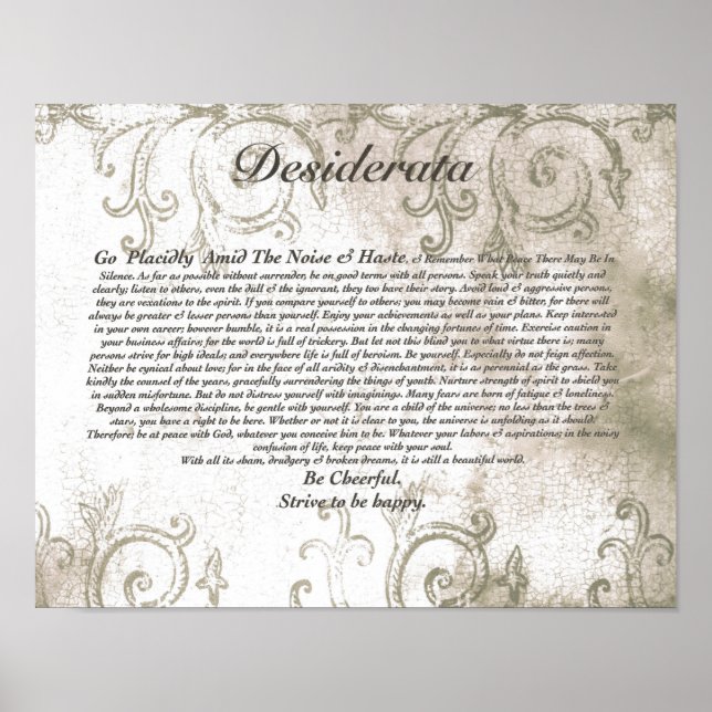 Pôster DESIDERATA Vampire Watermark Design (Frente)
