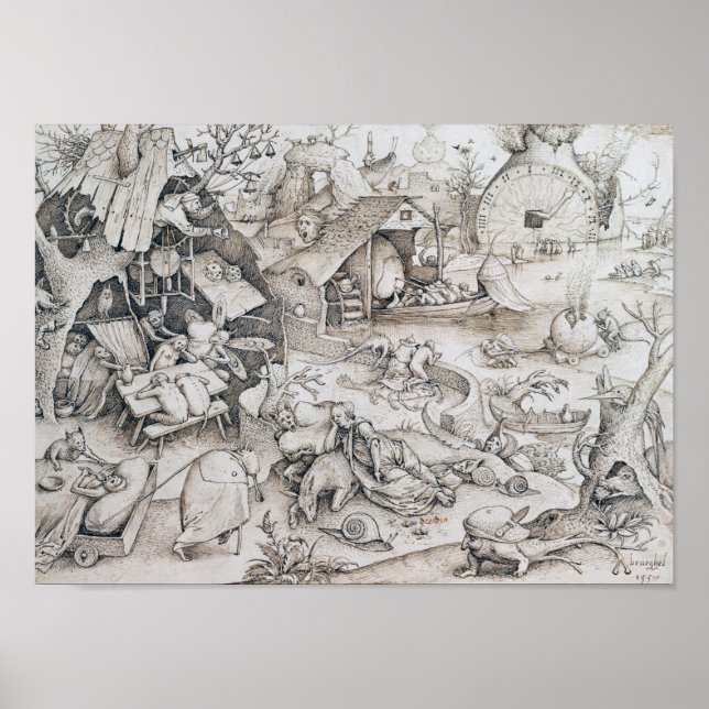 Poster Desidia (Lama), Pieter Bruegel (Frente)