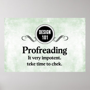 Pôster Design 101: Profreading (Proofreading)...