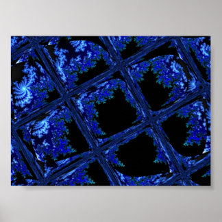 Pôster Design Abstrato Azul