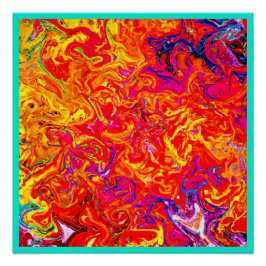 Pôster Design abstrato das cores da mandioca