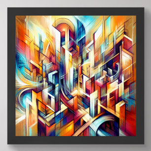 Poster Design Abstrato De Desenho De Pastel