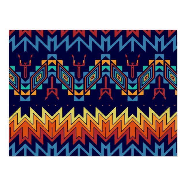 Pôster Design abstrato de design tribal (Frente)