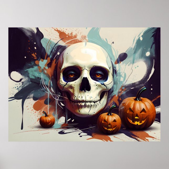 Poster Design abstrato de Halloween (Frente)