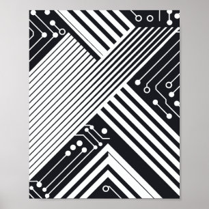 Poster Design abstrato do Conselho de circuito geométrico