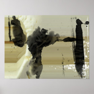 Pôster Design abstrato e listras