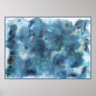 Pôster Design abstrato em azul.