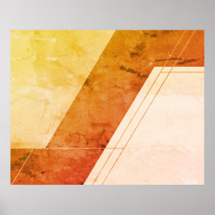 Poster Design Abstrato em Marrom + Bege em Parede de Esti