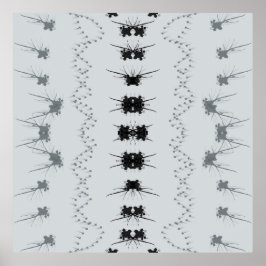 Poster Design abstrato em preto e cinza