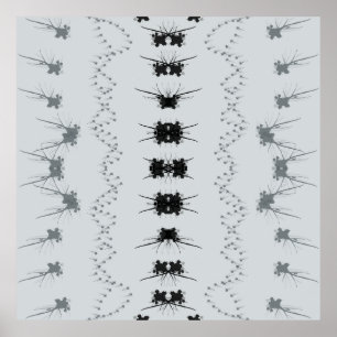 Poster Design abstrato em preto e cinza