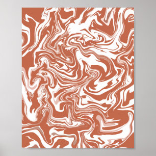 Poster Design abstrato minimalista com os tons de Terraco