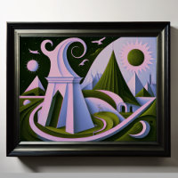 Design abstrato moderno Cubismo Surrealismo 4:5