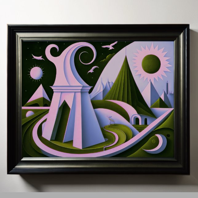 Poster Design abstrato moderno Cubismo Surrealismo 4:5 (Criador carregado)