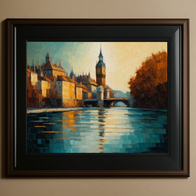 Poster Design Abstrato Moderno Laranja Azul Dourado Europ (Criador carregado)