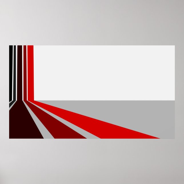 Poster Design abstrato preto vermelho (Frente)