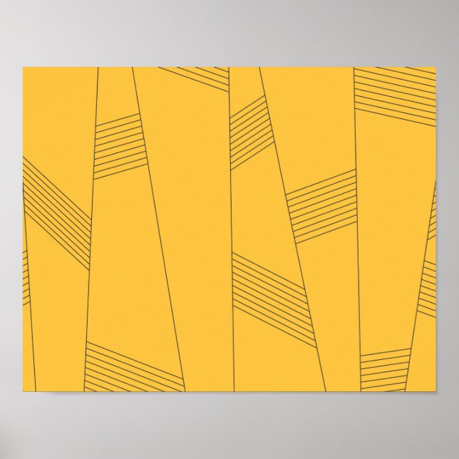 Poster Design abstrato simples, amarelo, moderno (Frente)