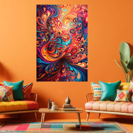 Poster Design abstrato vibrante