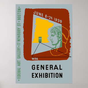 Poster Design Americano Mostra Boston