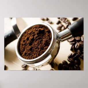 Poster Design artístico da colher de café
