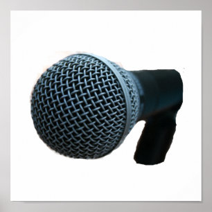 Pôster Design ascendente próximo do entalhe do mic do