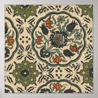 Design Azulejo Floral Persa Decorativo