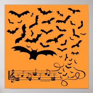 Poster Design Black Music Bats