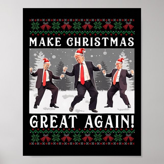 Poster Design Bonito Faça Excelente De Natal Novamente Pa (Frente)